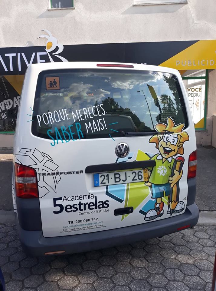Decoração de viatura – ACADEMIA 5 ESTRELAS – Seia