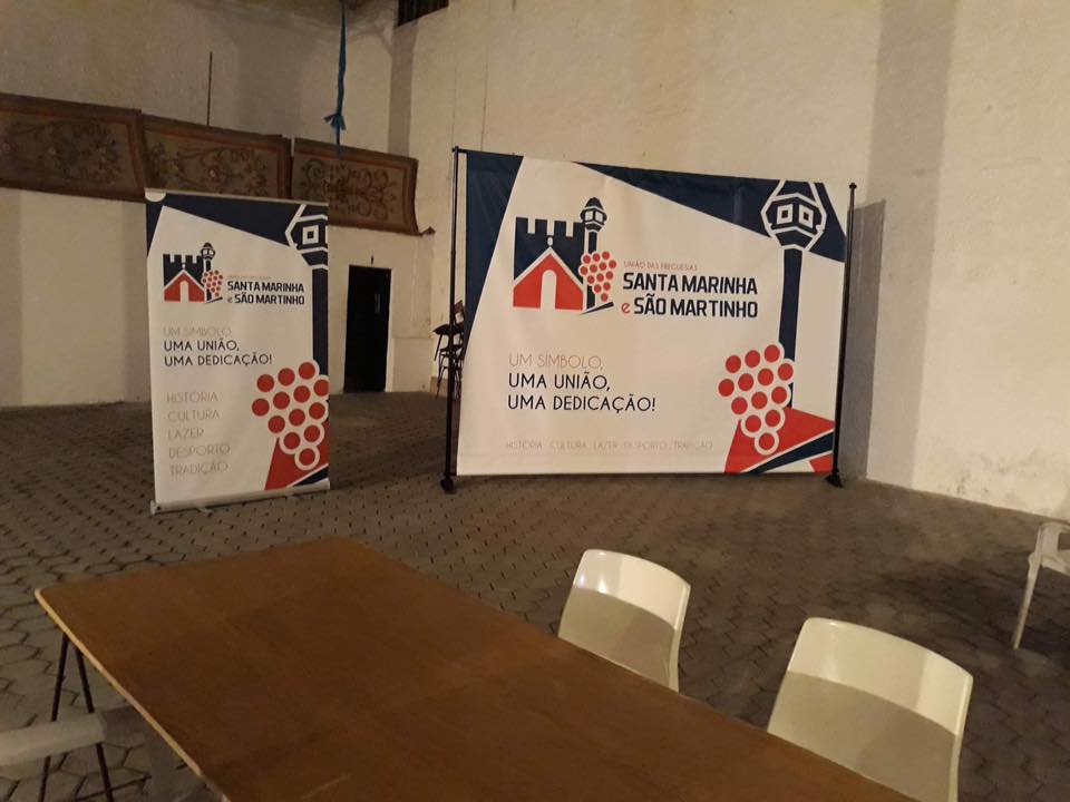 Desenvolvimento da nova imagem da União das Freguesias de Santa Marinha e São Martinho. De