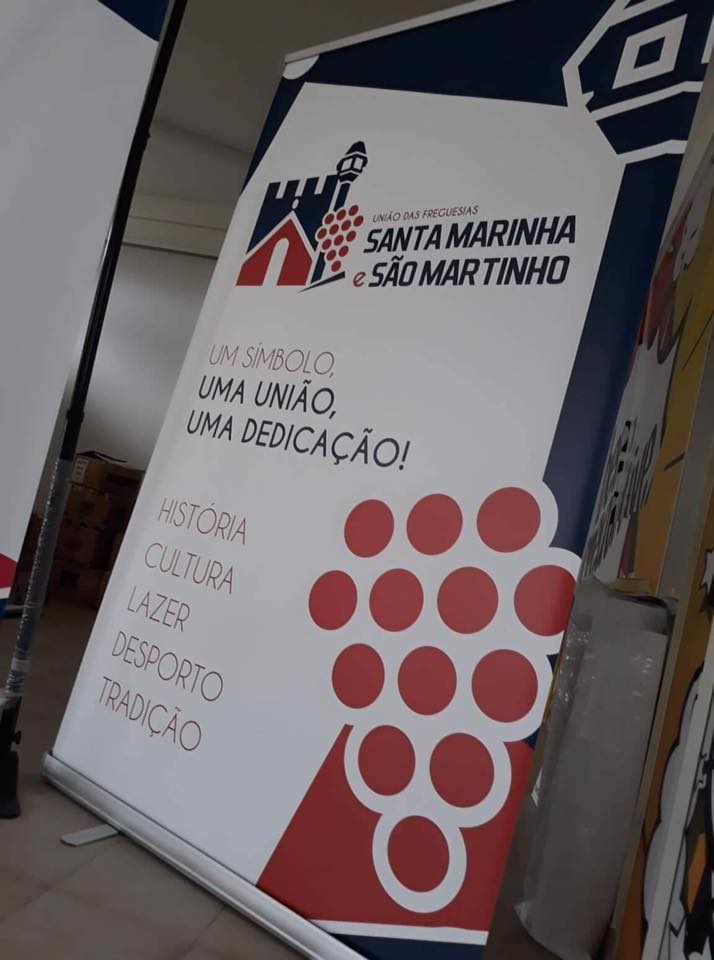 Desenvolvimento da nova imagem da União das Freguesias de Santa Marinha e São Martinho. De