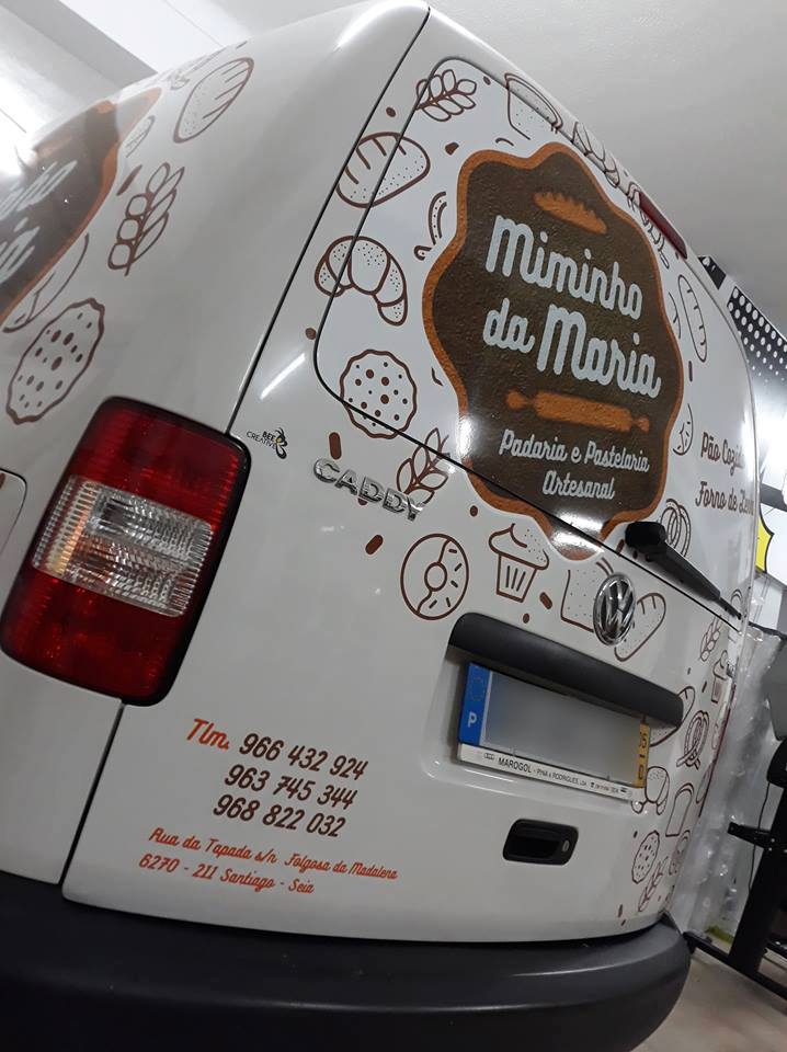 Decoração de viatura – MIMINHO DA MARIA . Padaria e pastelaria artesanal.