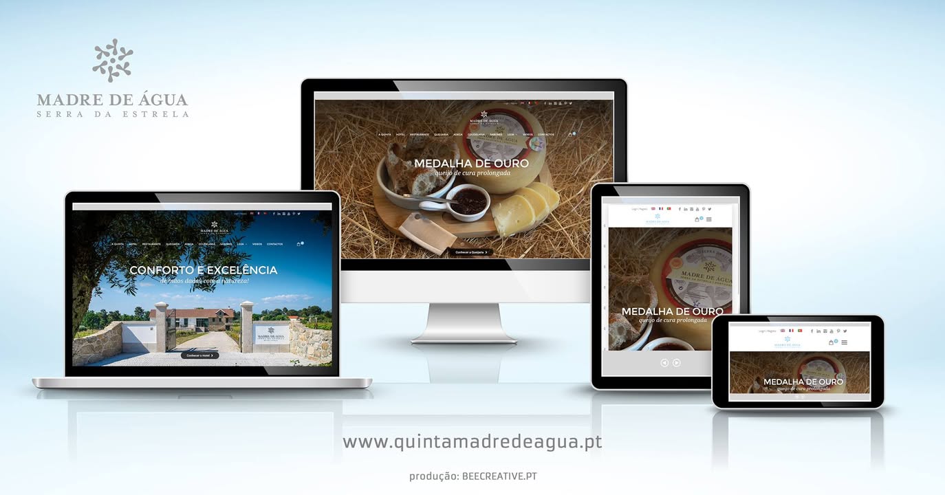 Desenvolvimento de plataforma web para o cliente QUINTA MADRE DE ÁGUA – Vinhó.
