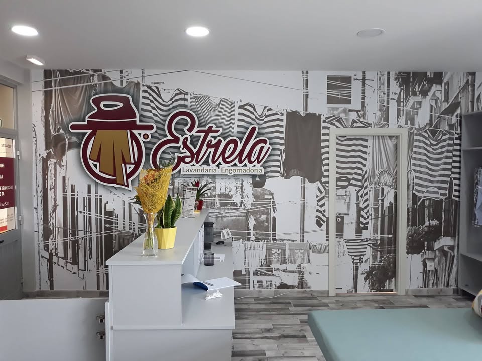 Decoração integral de espaço LAVANDARIA e ENGOMADORIA ESTRELA – SEIA.