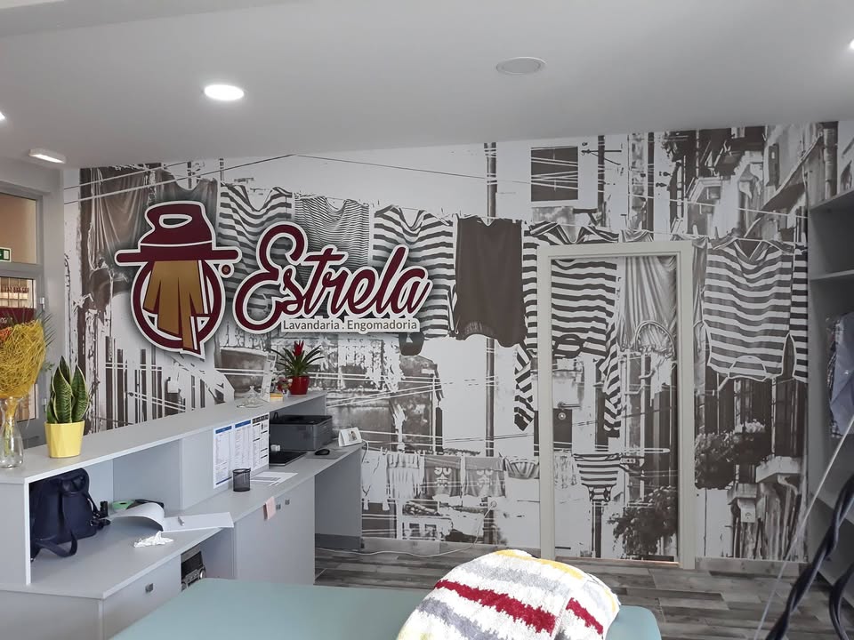 Decoração integral de espaço LAVANDARIA e ENGOMADORIA ESTRELA – SEIA.