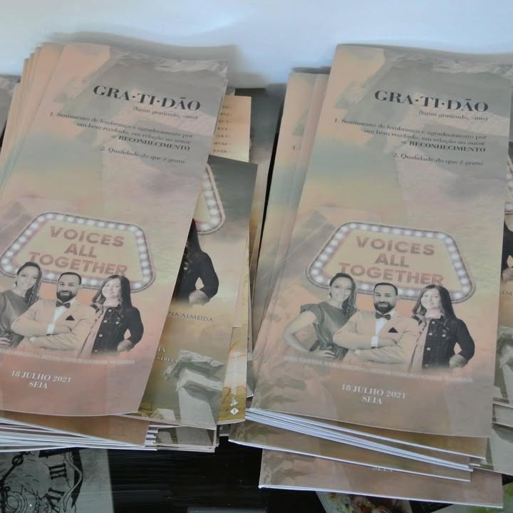 Desenvolvimento de imagem e materiais promocionais para o evento VOICES ALL TOGETHER. outd